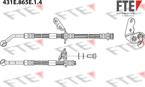 FTE 431E.865E.1.4 - Гальмівний шланг autocars.com.ua