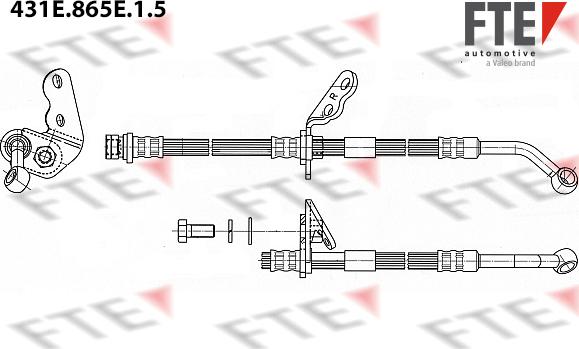 FTE 9240960 - Гальмівний шланг autocars.com.ua