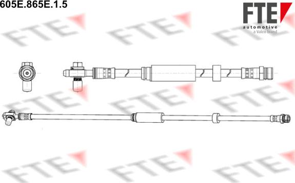 FTE 605E.865E.1.5 - Тормозной шланг avtokuzovplus.com.ua