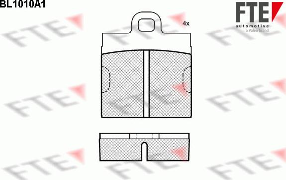 FTE 9010004 - Тормозные колодки, дисковые, комплект avtokuzovplus.com.ua