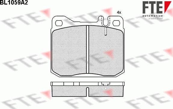 FTE 9010020 - Тормозные колодки, дисковые, комплект avtokuzovplus.com.ua