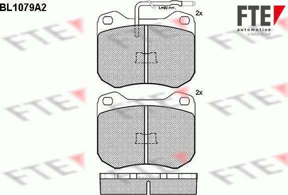 FTE BL1079A2 - Тормозные колодки, дисковые, комплект avtokuzovplus.com.ua