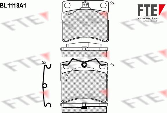 FTE BL1118A1 - Гальмівні колодки, дискові гальма autocars.com.ua