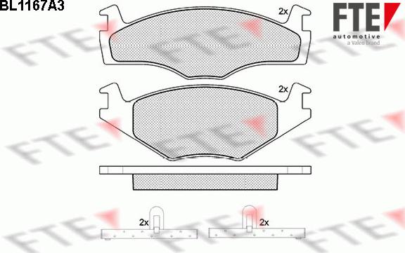 FTE 9010045 - Тормозные колодки, дисковые, комплект avtokuzovplus.com.ua