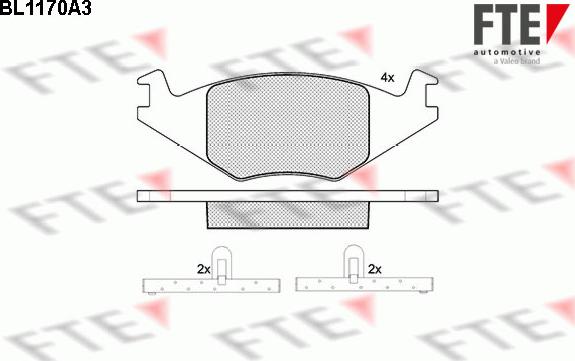 FTE 9010048 - Гальмівні колодки, дискові гальма autocars.com.ua