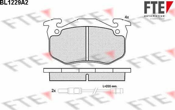 FTE 9010067 - Гальмівні колодки, дискові гальма autocars.com.ua