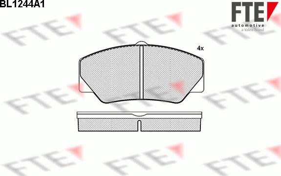 FTE BL1244A1 - Тормозные колодки, дисковые, комплект avtokuzovplus.com.ua