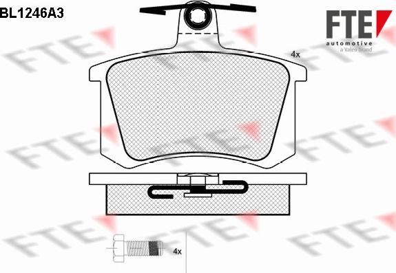 FTE BL1246A3 - Тормозные колодки, дисковые, комплект autodnr.net