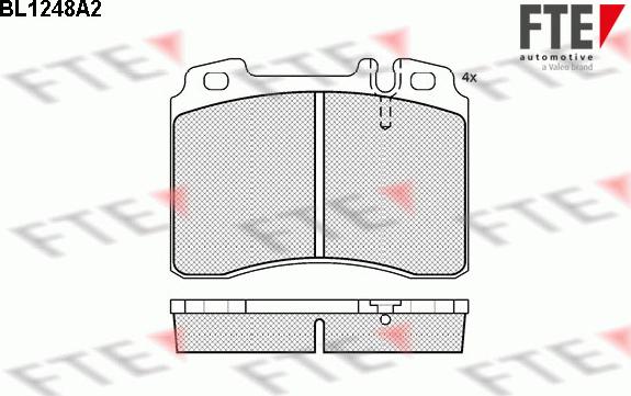 FTE BL1248A2 - Тормозные колодки, дисковые, комплект avtokuzovplus.com.ua