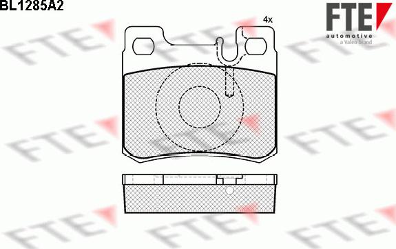 FTE BL1285A2 - Тормозные колодки, дисковые, комплект autodnr.net