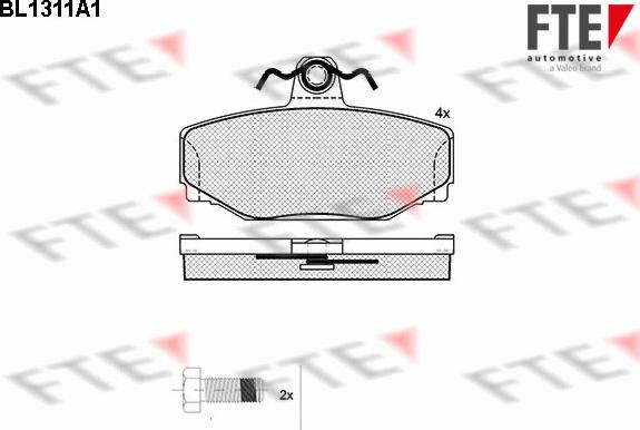 FTE BL1311A1 - Гальмівні колодки, дискові гальма autocars.com.ua