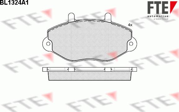 FTE BL1324A1 - Тормозные колодки, дисковые, комплект avtokuzovplus.com.ua