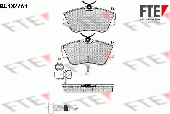 FTE BL1327A4 - Гальмівні колодки, дискові гальма autocars.com.ua