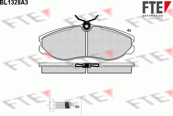 FTE BL1328A3 - Тормозные колодки, дисковые, комплект avtokuzovplus.com.ua