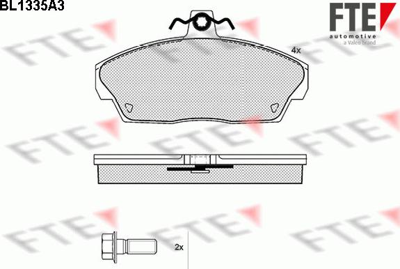 FTE 9010123 - Гальмівні колодки, дискові гальма autocars.com.ua