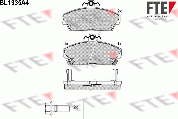 FTE 9010124 - Гальмівні колодки, дискові гальма autocars.com.ua