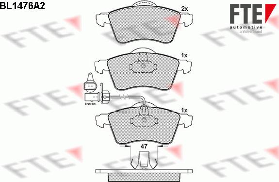 FTE 9010206 - Тормозные колодки, дисковые, комплект avtokuzovplus.com.ua