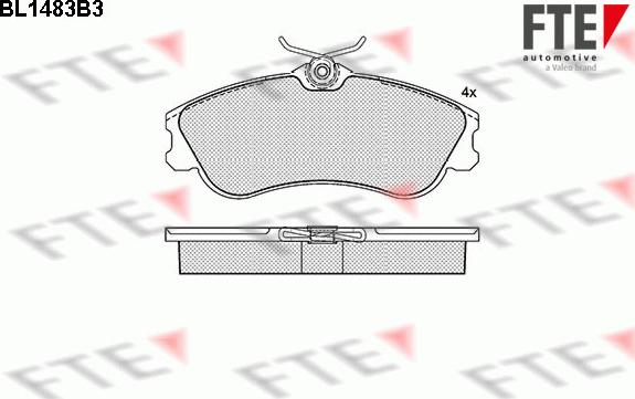 FTE BL1483B3 - Гальмівні колодки, дискові гальма autocars.com.ua