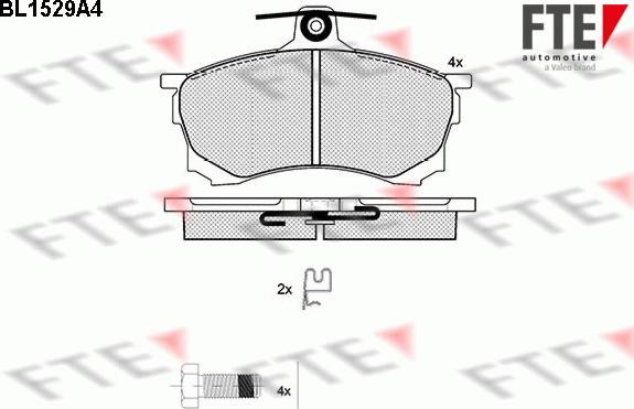 FTE BL1529A4 - Тормозные колодки, дисковые, комплект avtokuzovplus.com.ua