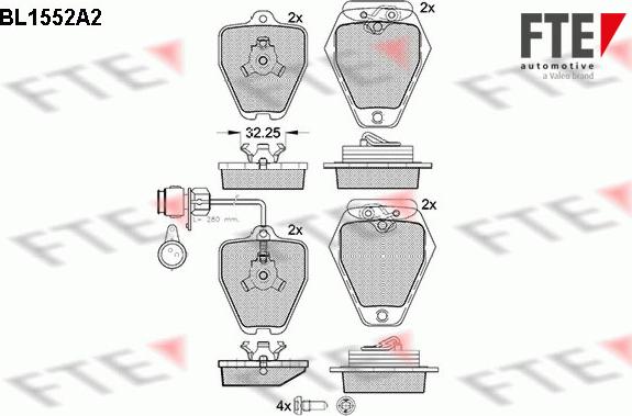 FTE 9010241 - Тормозные колодки, дисковые, комплект autodnr.net