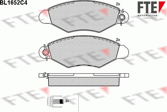 FTE BL1652C4 - Тормозные колодки, дисковые, комплект avtokuzovplus.com.ua