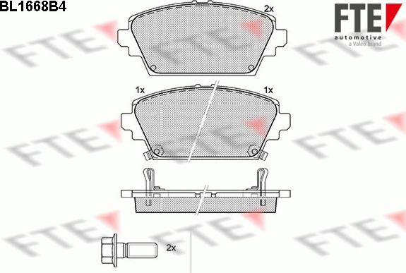 FTE 9010282 - Гальмівні колодки, дискові гальма autocars.com.ua