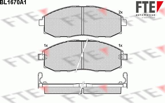 FTE 9010285 - Гальмівні колодки, дискові гальма autocars.com.ua