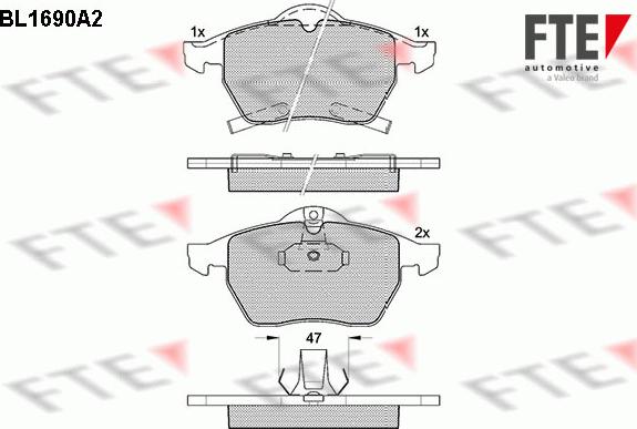 FTE 9010301 - Гальмівні колодки, дискові гальма autocars.com.ua