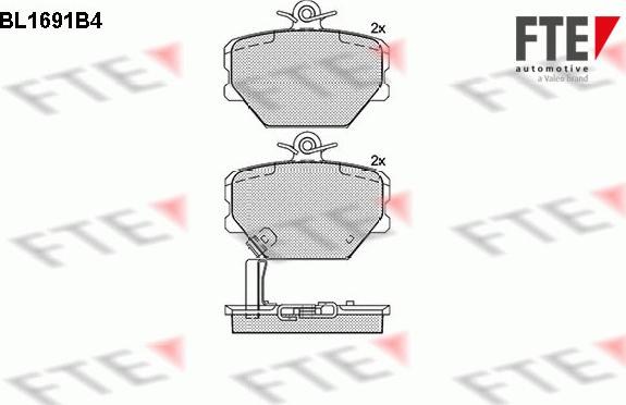 FTE 9010303 - Гальмівні колодки, дискові гальма autocars.com.ua