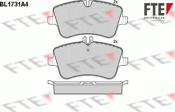 FTE 9010319 - Тормозные колодки, дисковые, комплект avtokuzovplus.com.ua