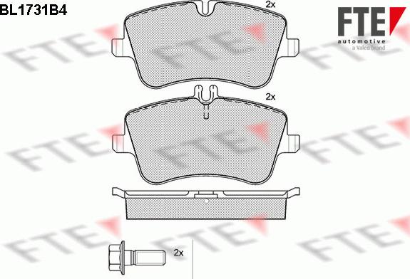 FTE 9010320 - Тормозные колодки, дисковые, комплект avtokuzovplus.com.ua