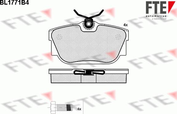 FTE 9010342 - Тормозные колодки, дисковые, комплект autodnr.net