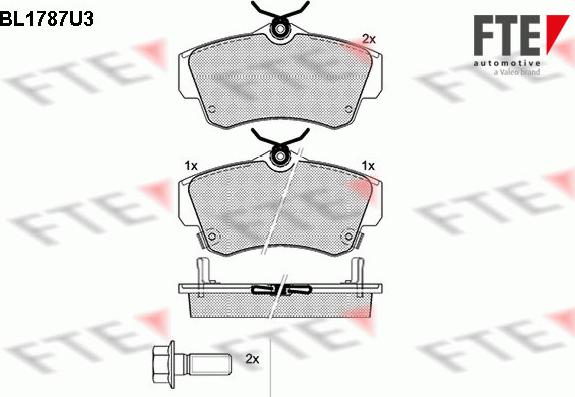 FTE BL1787U3 - Гальмівні колодки, дискові гальма autocars.com.ua