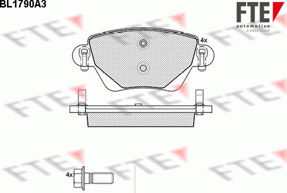 FTE BL1790A3 - Гальмівні колодки, дискові гальма autocars.com.ua