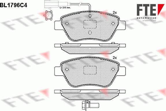 FTE 9010368 - Тормозные колодки, дисковые, комплект avtokuzovplus.com.ua