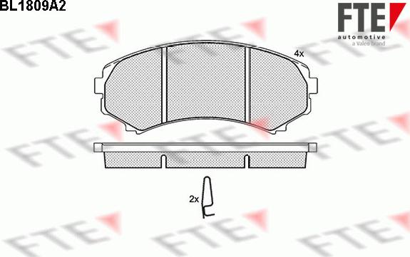 FTE BL1809A2 - Гальмівні колодки, дискові гальма autocars.com.ua