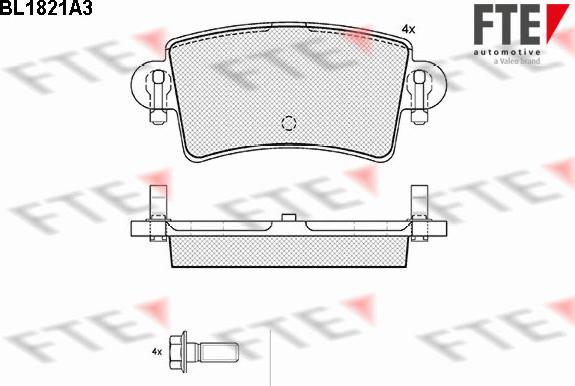 FTE 9010398 - Тормозные колодки, дисковые, комплект avtokuzovplus.com.ua