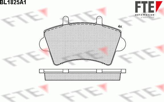 FTE 9010403 - Гальмівні колодки, дискові гальма autocars.com.ua