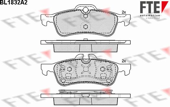 FTE 9010411 - Тормозные колодки, дисковые, комплект avtokuzovplus.com.ua