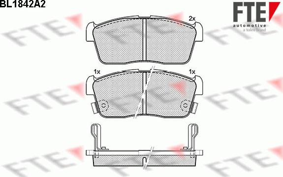 FTE BL1842A2 - Тормозные колодки, дисковые, комплект avtokuzovplus.com.ua