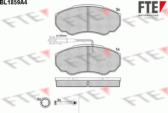 FTE 9010437 - Гальмівні колодки, дискові гальма autocars.com.ua