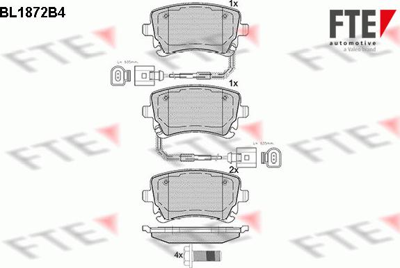 FTE 9010454 - Гальмівні колодки, дискові гальма autocars.com.ua