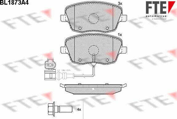 FTE 9010455 - Гальмівні колодки, дискові гальма autocars.com.ua