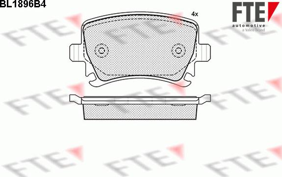 FTE 9010485 - Тормозные колодки, дисковые, комплект avtokuzovplus.com.ua