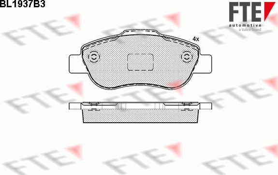 FTE 9010527 - Тормозные колодки, дисковые, комплект avtokuzovplus.com.ua