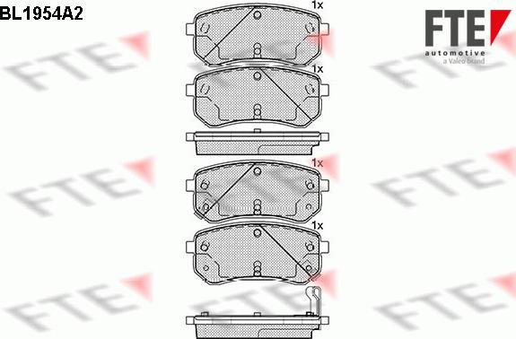 FTE BL1954A2 - Гальмівні колодки, дискові гальма autocars.com.ua