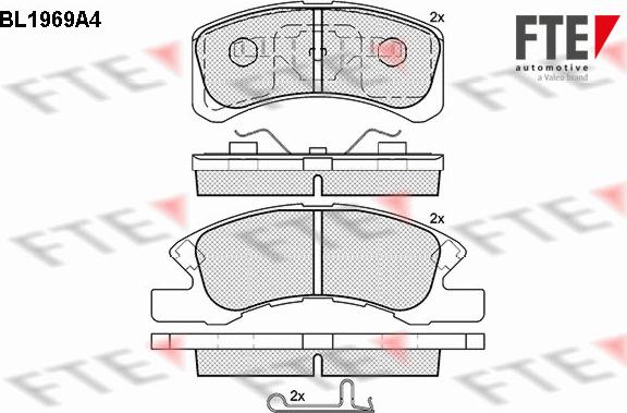 FTE BL1969A4 - Тормозные колодки, дисковые, комплект avtokuzovplus.com.ua