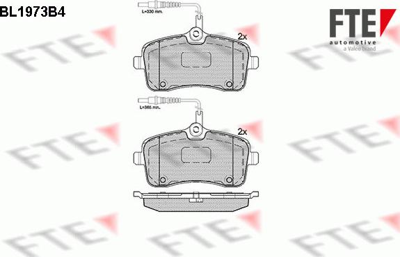 FTE 9010560 - Тормозные колодки, дисковые, комплект avtokuzovplus.com.ua