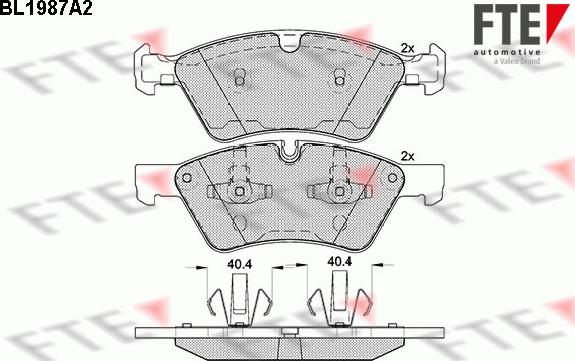 FTE 9010577 - Тормозные колодки, дисковые, комплект avtokuzovplus.com.ua