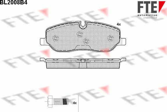 FTE 9010593 - Гальмівні колодки, дискові гальма autocars.com.ua